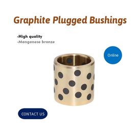 Manganese Bronze Bushing Packaging Machinery Graphite Plugged Bushings Replacement Parts For Plastic Injection Machinery