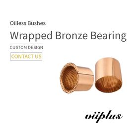 Wrapped Bronze Bearings Cusn8p Collar Diamond Lubrication Indents