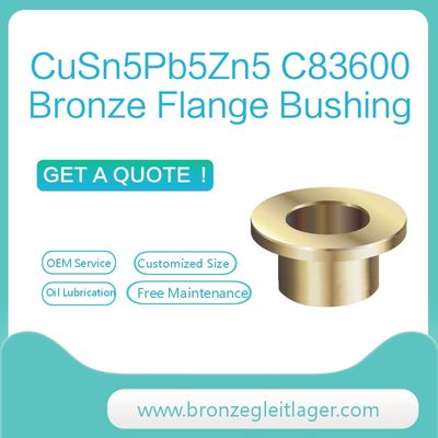 CuSn5Pb5Zn5 C83600 Bronze Flange Bushing Graphite