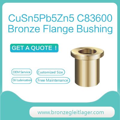 CuSn5Pb5Zn5 C83600 Bronze Flange Bushing Graphite