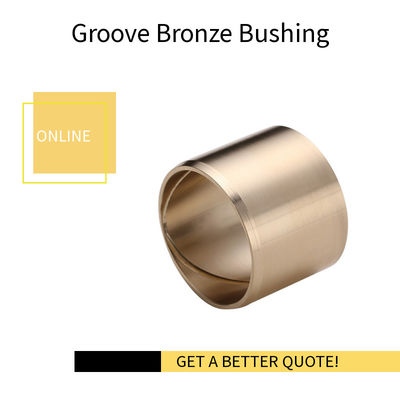 RG7 CuSn7Zn4Pb7 Bronze Bearings For Valves Circular Grooves Type Bushing
