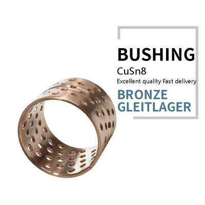 High Load Capacity Bronze Gleitlager CuSn8 Material 20-23-15mm Perforated
