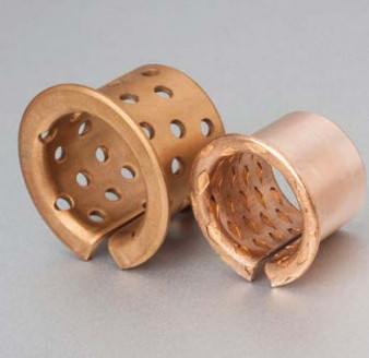 Metric Wrapped Bronze Sleeve Bushings With Grease Pockets, CuSn8,