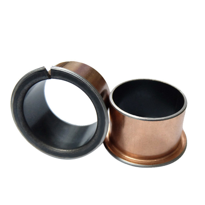 Flange Copper Cylindrical Polymer Plain Bearings Tin Plating